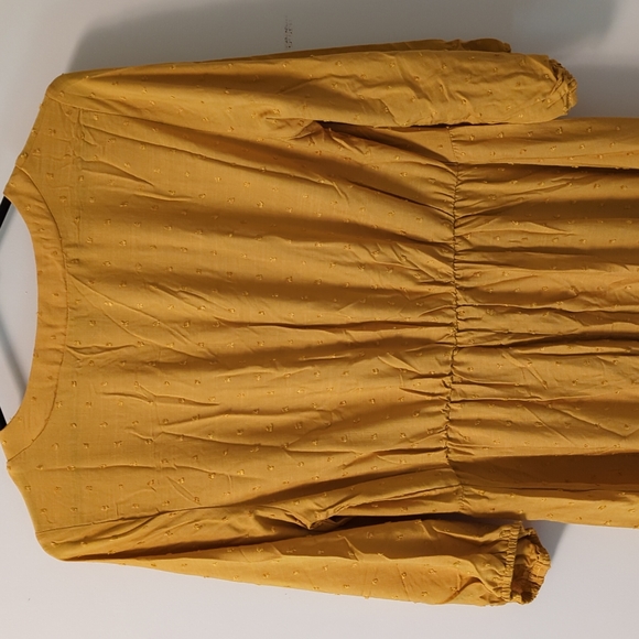 NWT Swiss Dot Tie Neck Lace Hem Dress - Picture 7 of 9